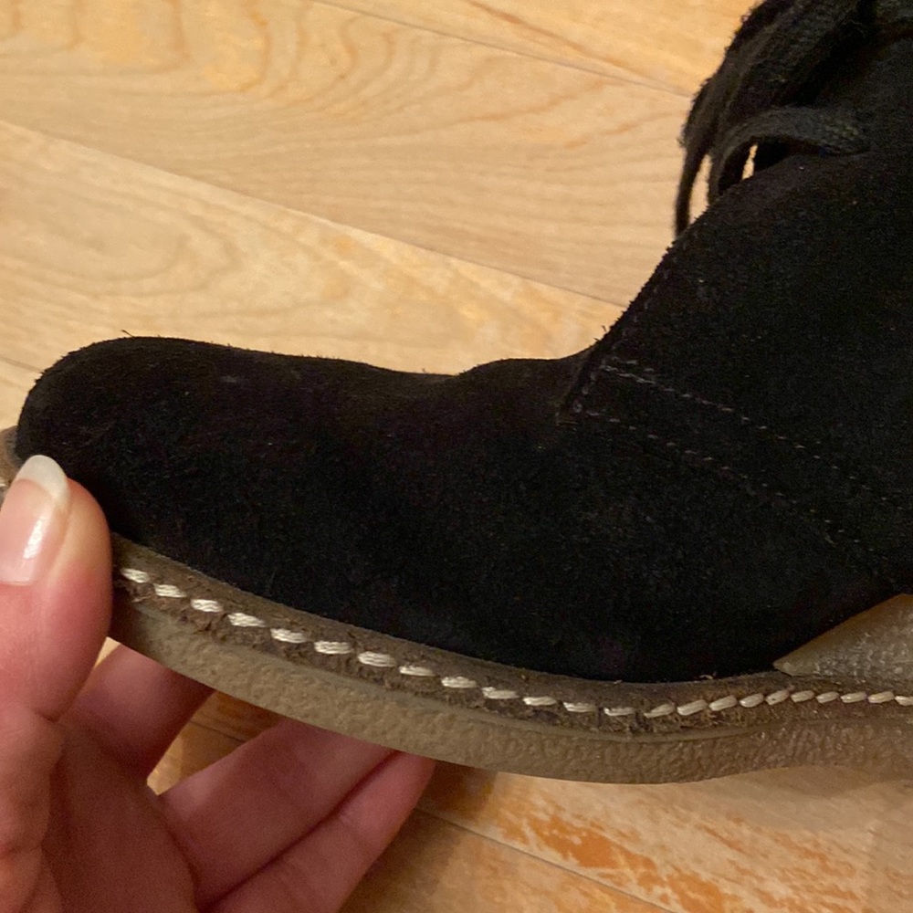 J. CREW MacAlister Black Suede Wedge Ankle Boots - Picture 12 of 14
